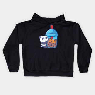 Kawaii Cute Anime Panda Otaku Japanese Bubble Boba Tea Gifts Kids Hoodie